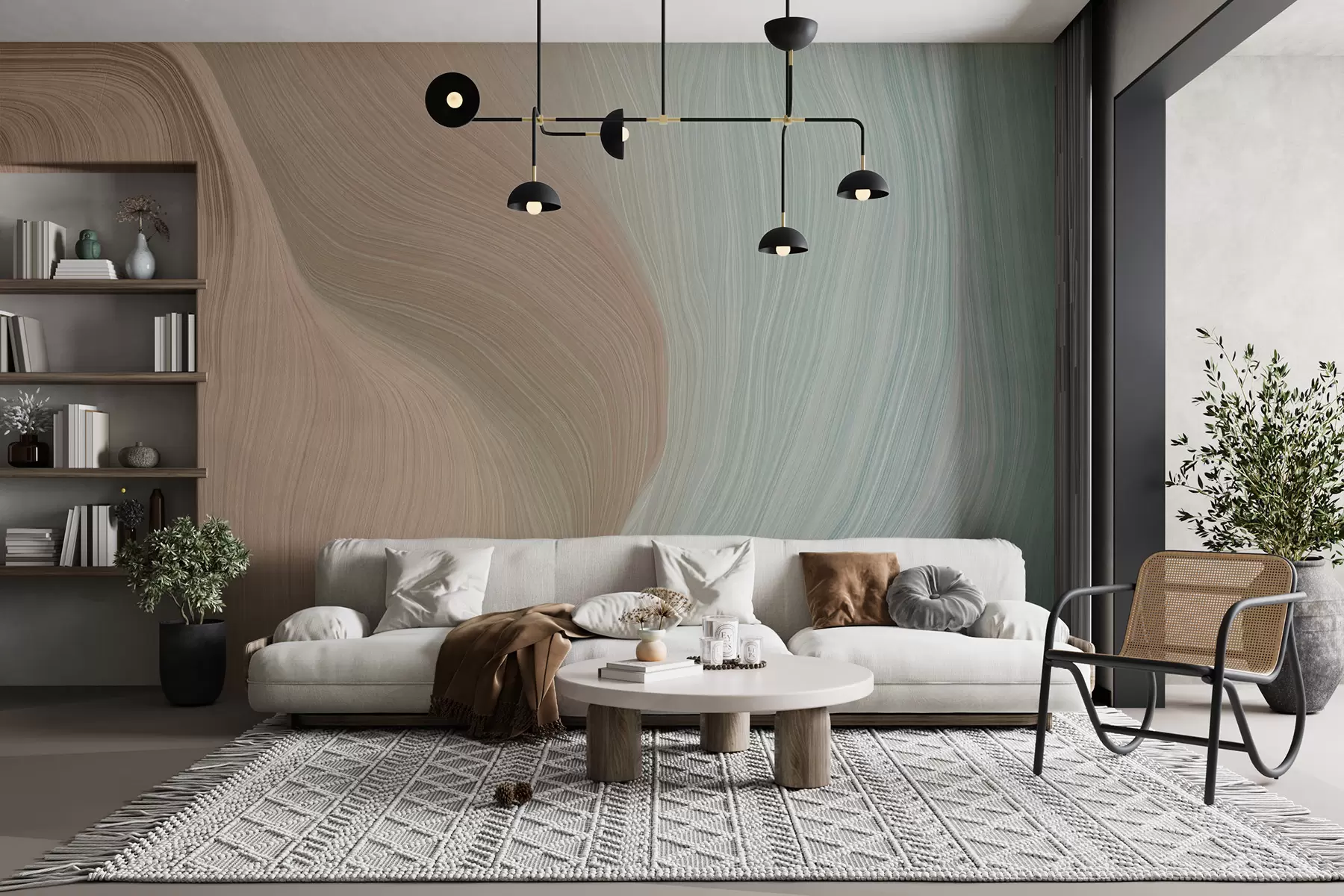 Fototapete Schiefergraue Wellen u96285