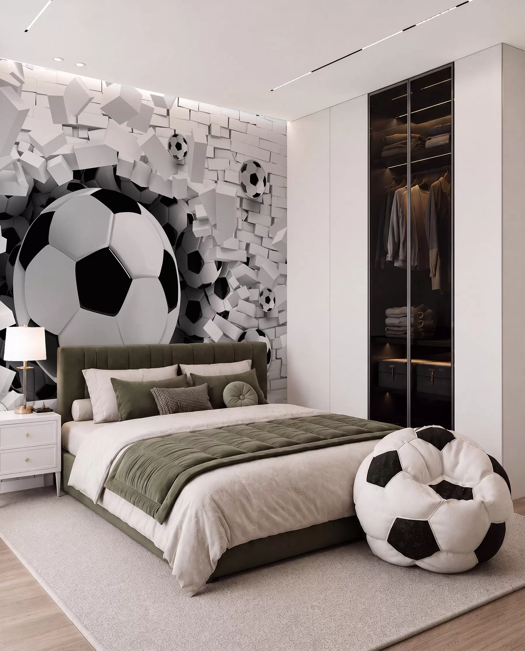 Murale Le ballon traverse le mur u96315