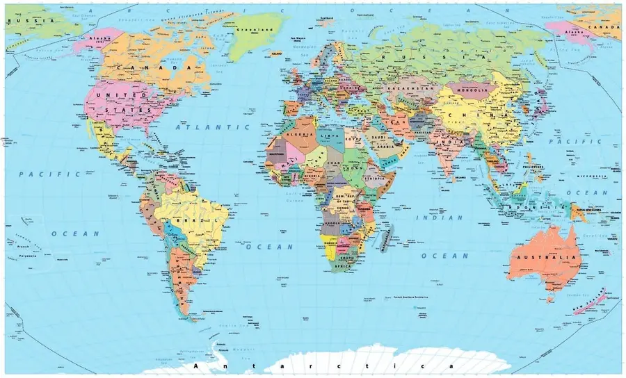 Murale Carte du monde u13370