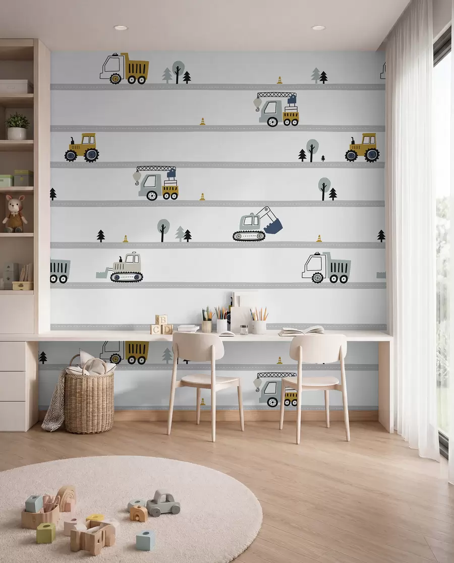 Fototapete Kleine Baustellenstrassen u96465