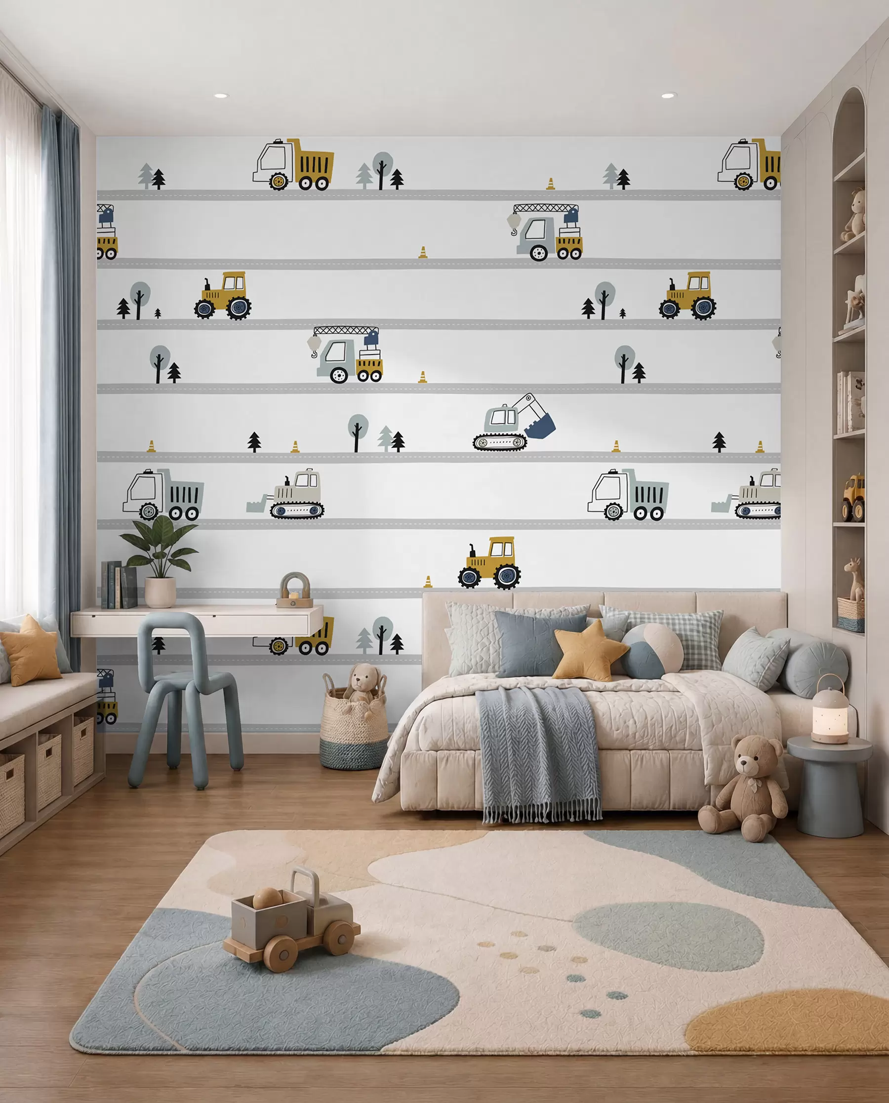 Murale Petites routes de chantier u96465