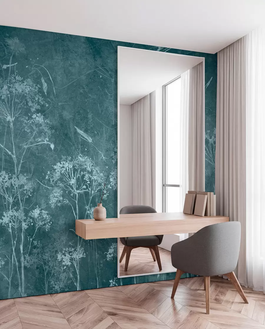 fototapeter Vilde blomster i grunge-stil u96551