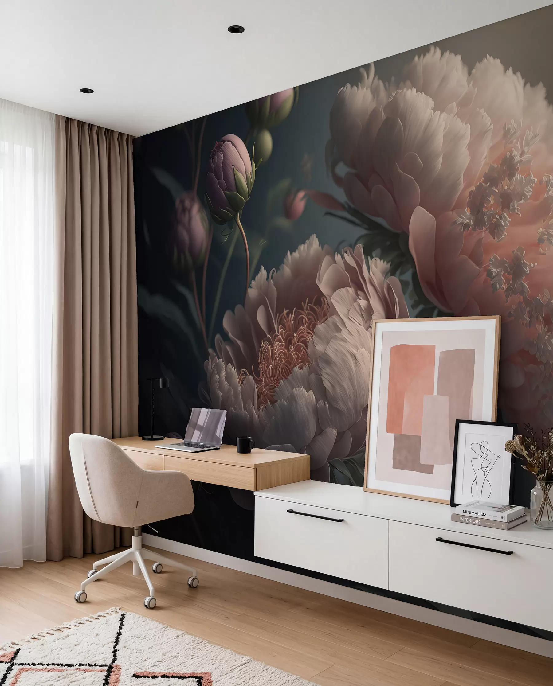 fototapeter Tusmørkeblomster u96633