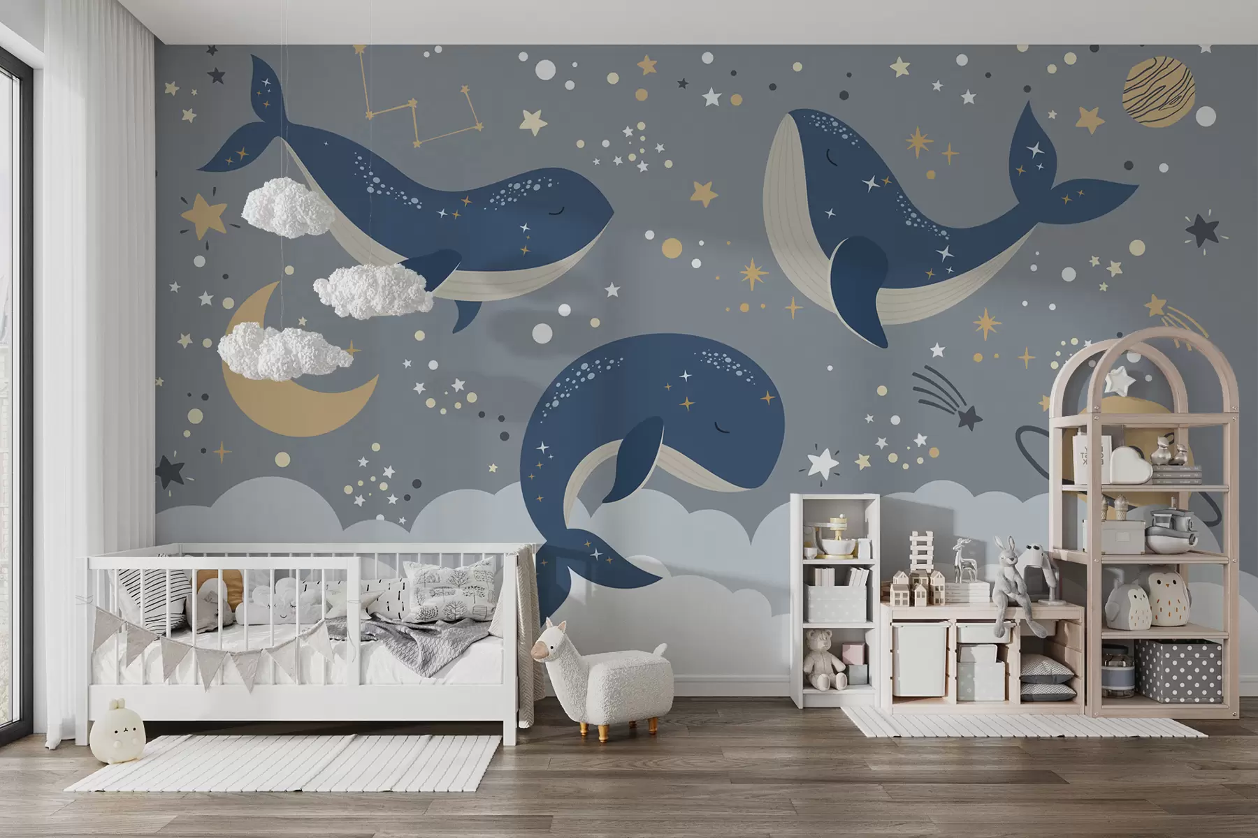 fototapeter Hvaler på den kosmiske himmel u96762