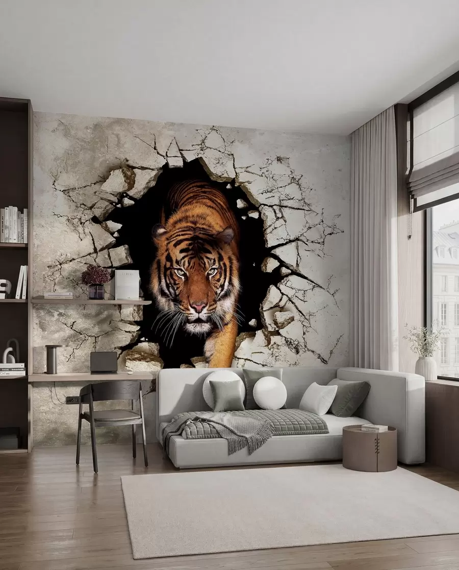 fototapeter 3D-tiger u97031