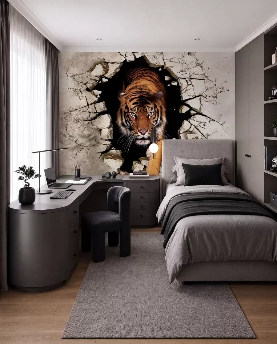 fototapeter 3D-tiger u97031