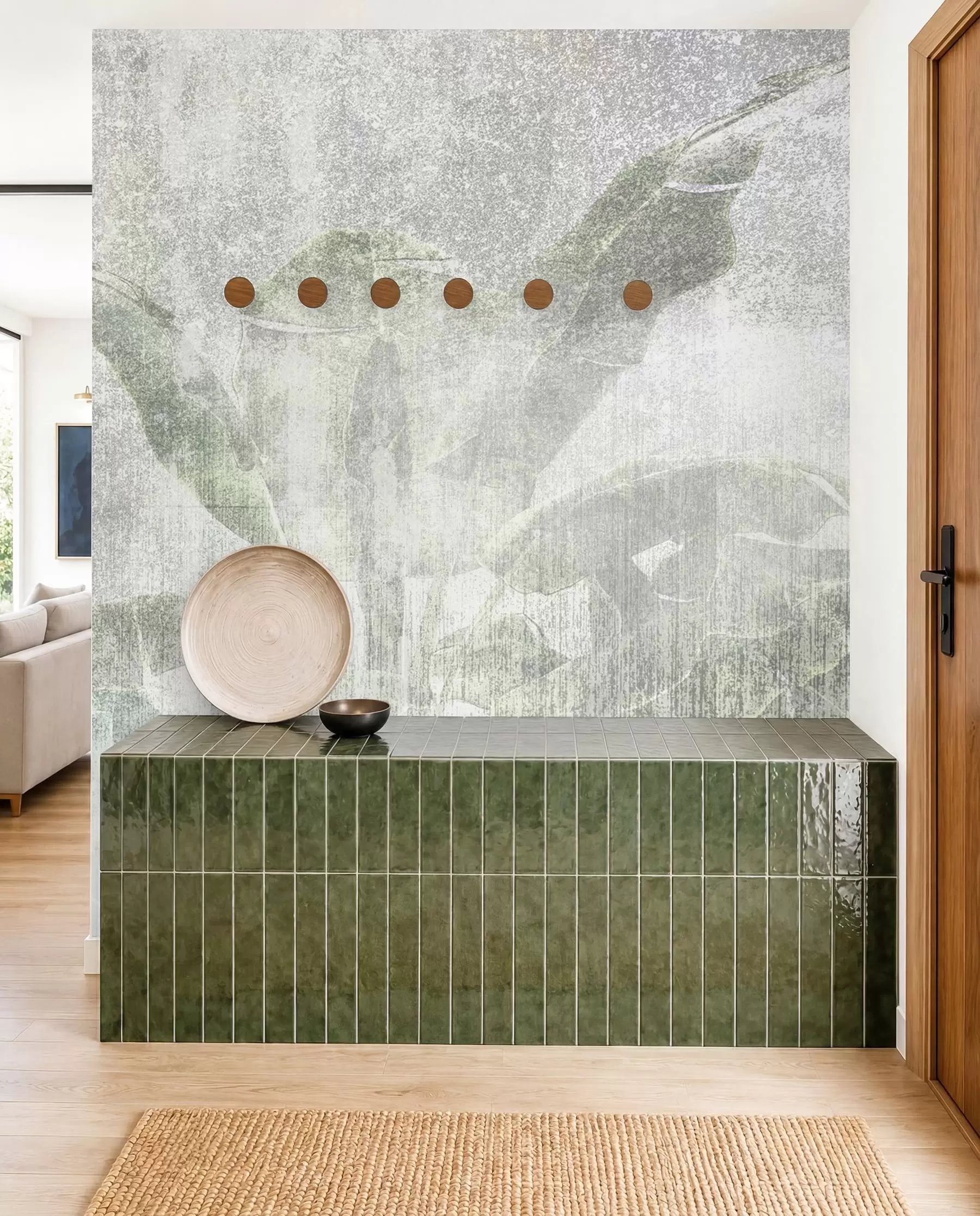 fototapeter Tropiske palmer i loftstil u97030