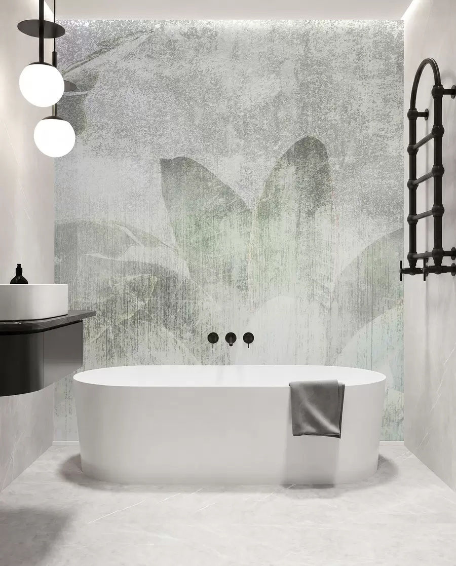 fototapeter Tropiske palmer i loftstil u97030