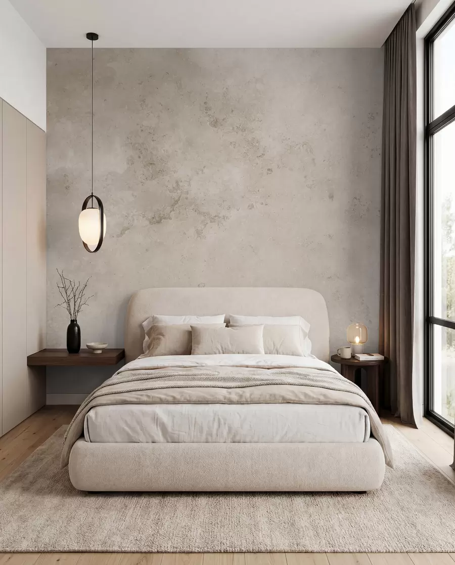 fototapeter Beige betonvæg u97236