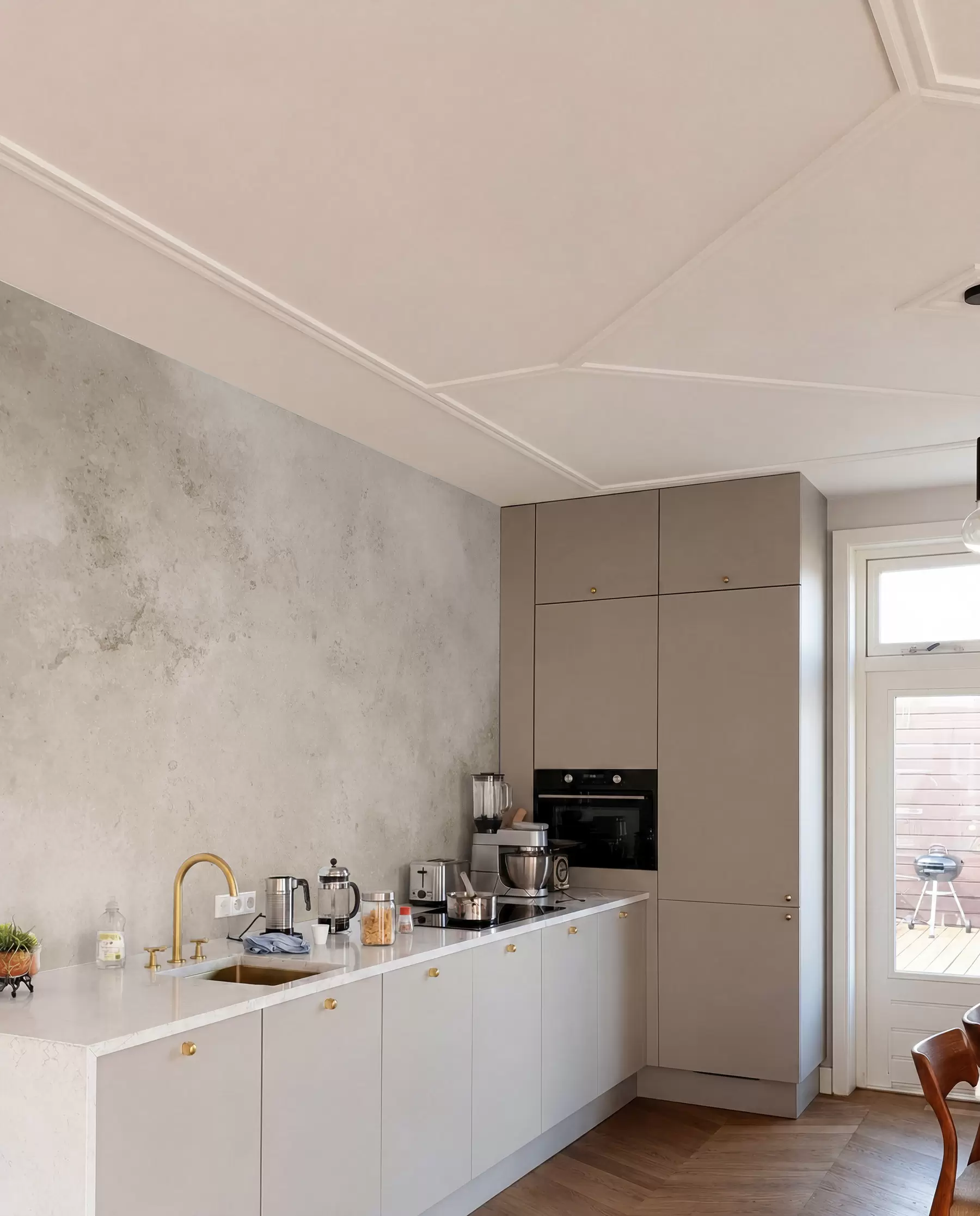 fototapeter Beige betonvæg u97236