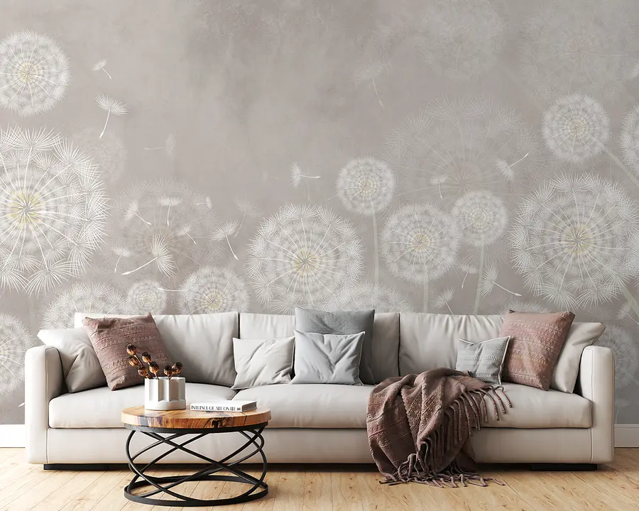 Fototapete Löwenzahn auf strukturiertem Hintergrund u95374