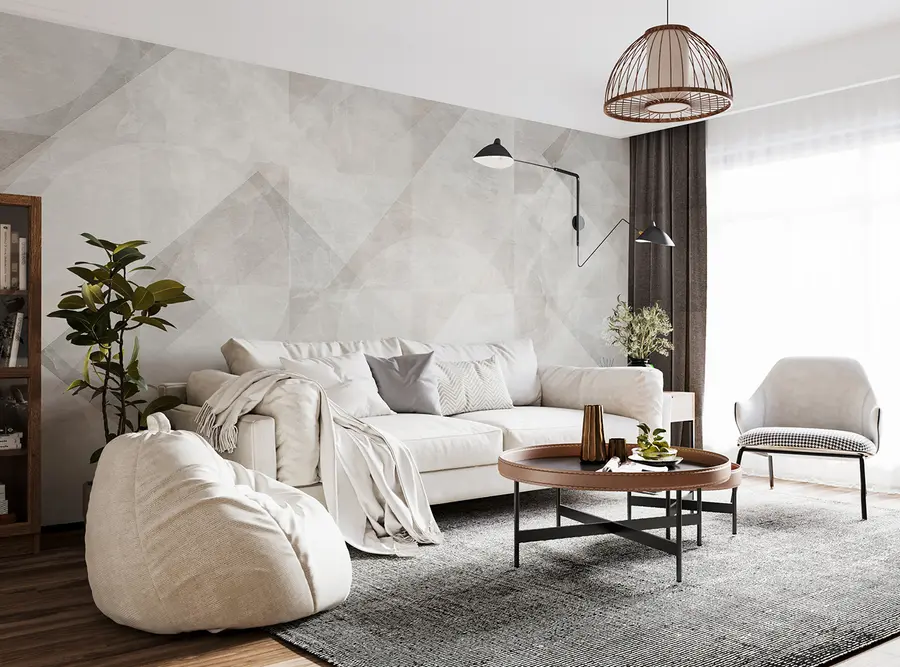 Fototapete Geometrische Abstraktion auf Marmorhintergrund in Pastellfarben u97269