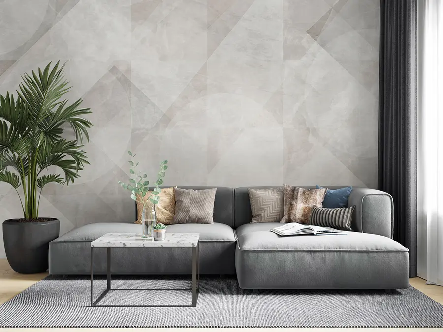 Fototapete Geometrische Abstraktion auf Marmorhintergrund in Pastellfarben u97269