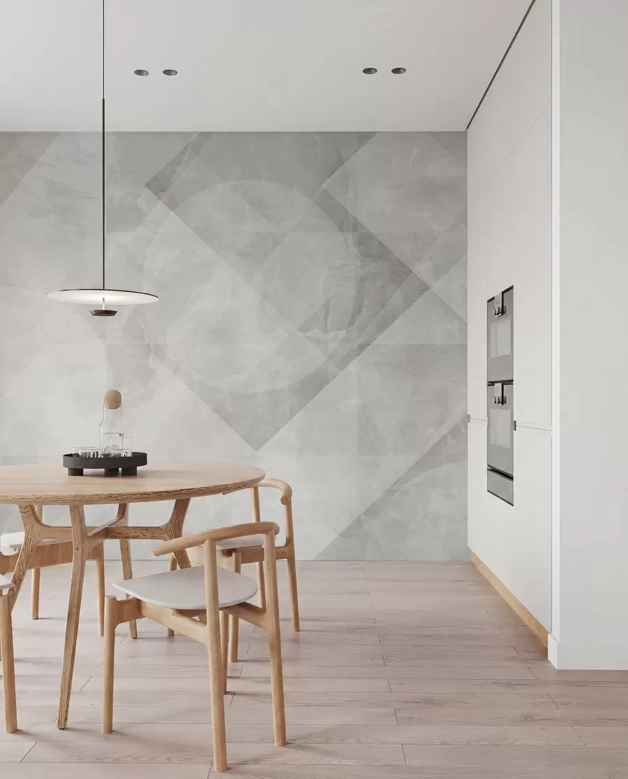 fototapeter Geometrisk abstraktion på en marmorbaggrund i pastelfarver u97269