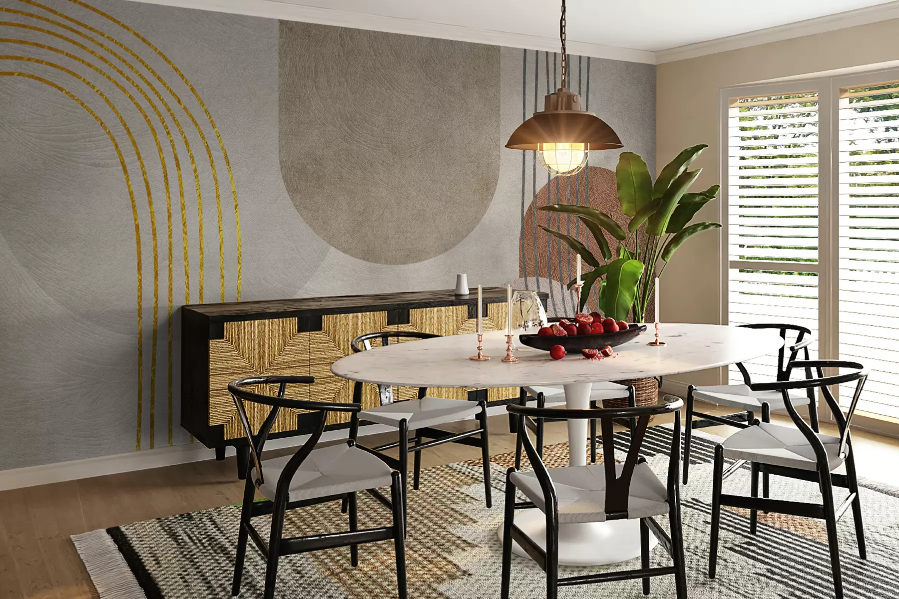 Fototapete Abstraktes Boho-Muster u97255