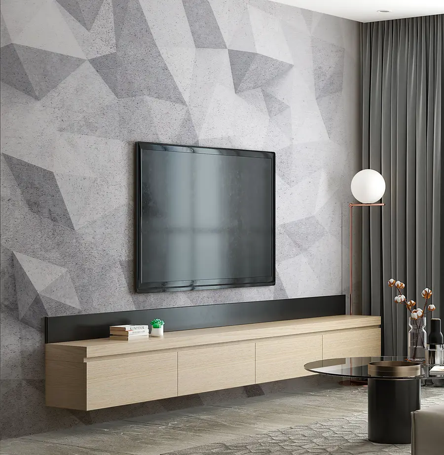 Fototapete Abstrakte 3D Polygone Grunge Loft u97336