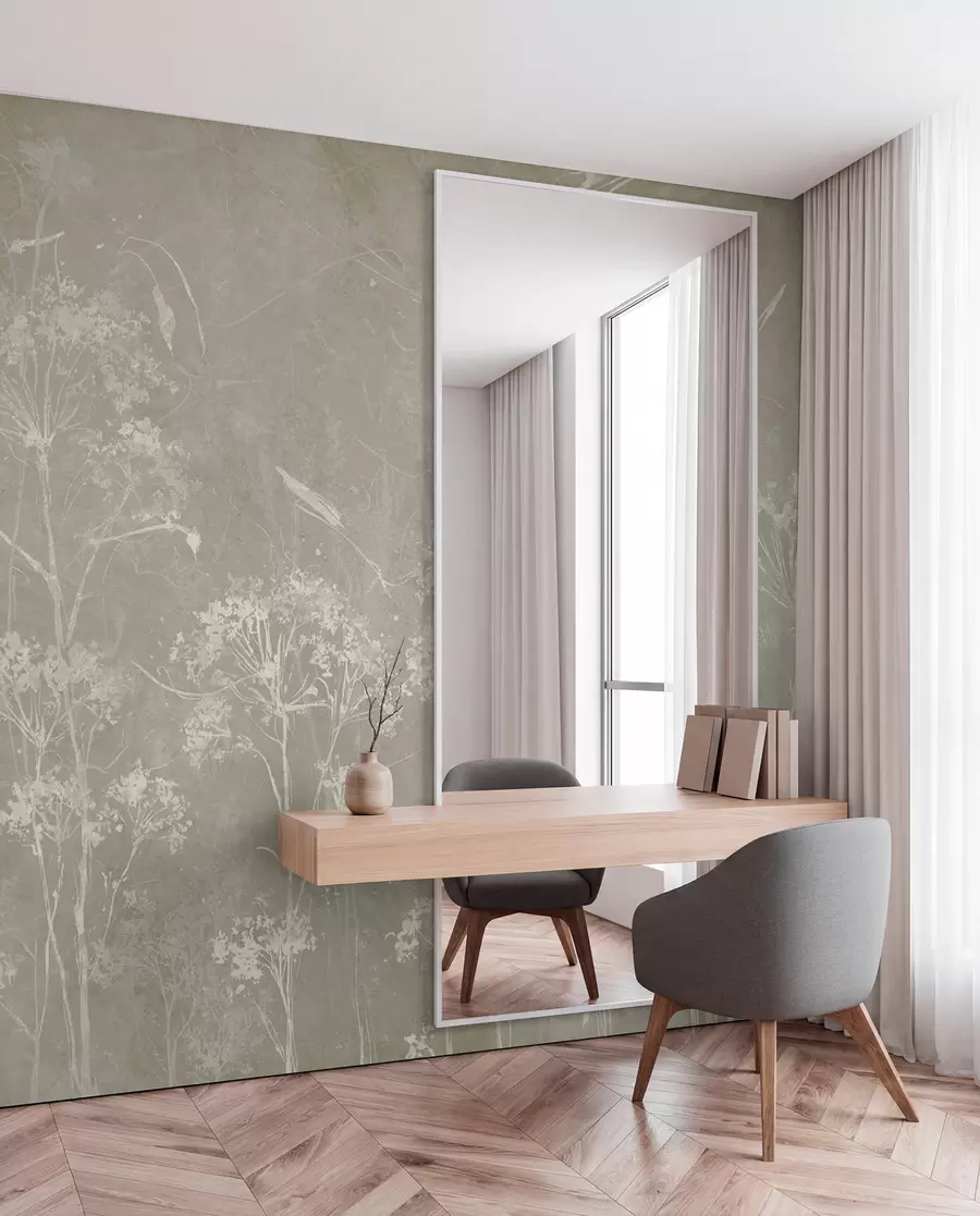 fototapeter Vilde blomster i grunge-stil u96551v2