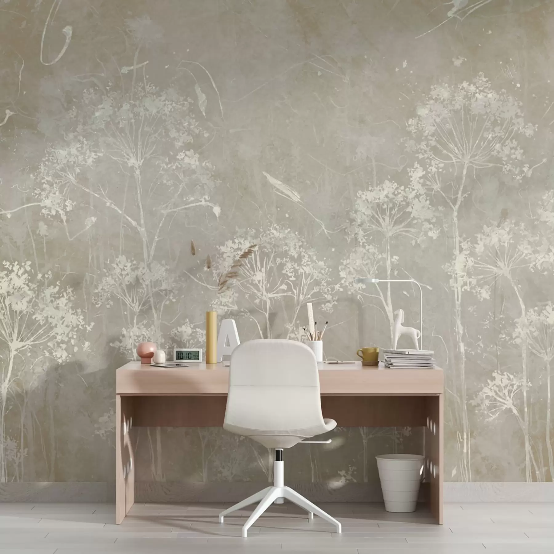 fototapeter Vilde blomster i grunge-stil u96551v2