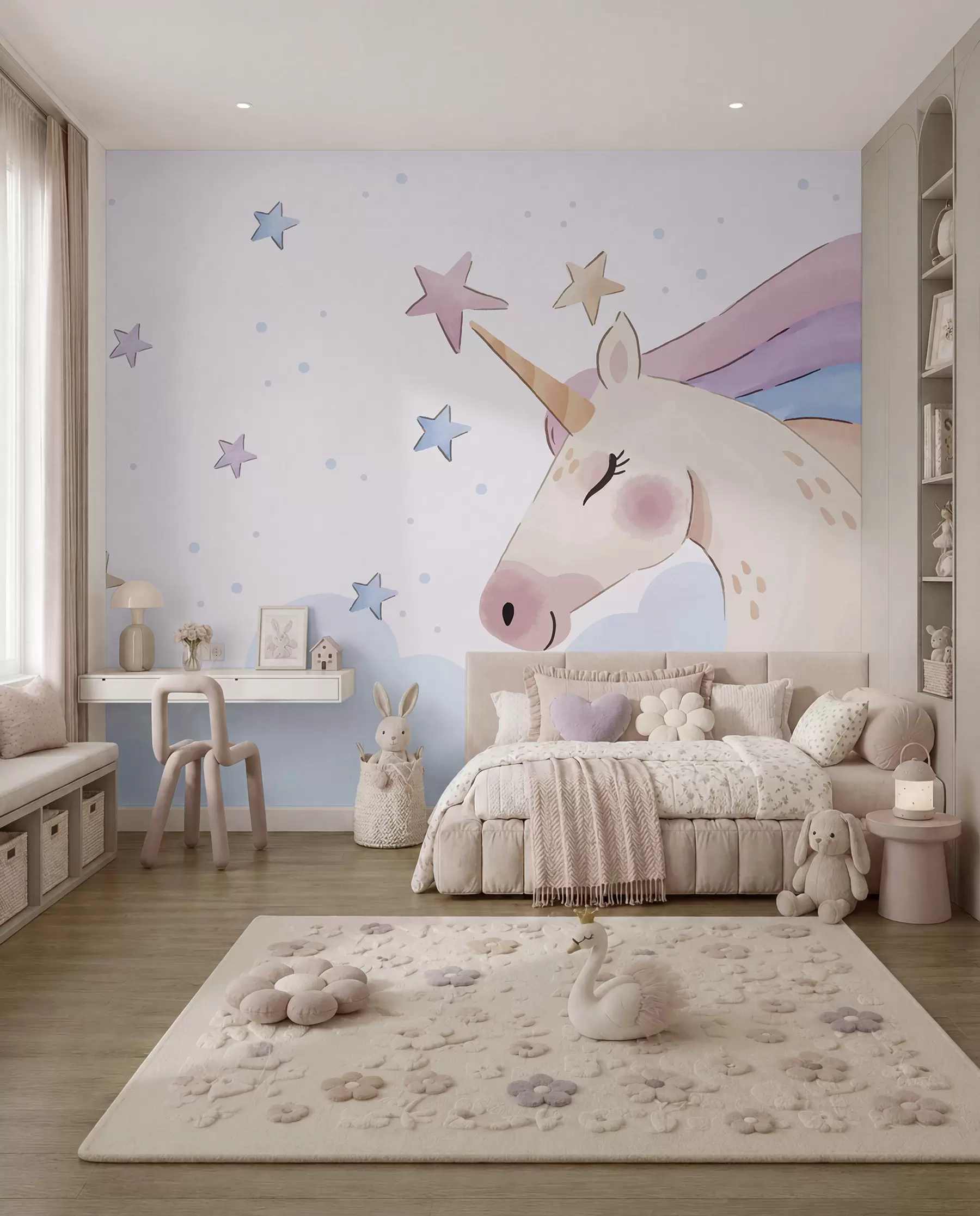 Murale Crinière étoilée de licorne u97532