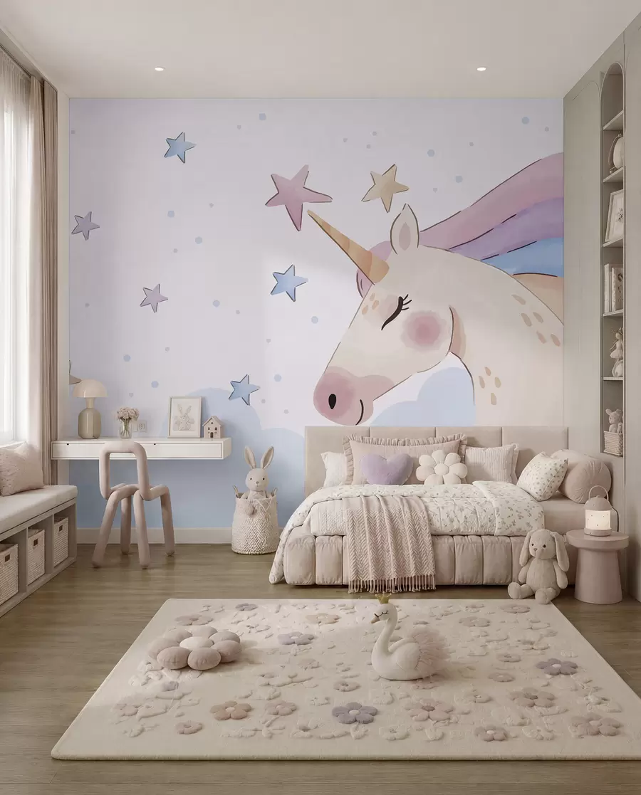 Murale Crinière étoilée de licorne u97532