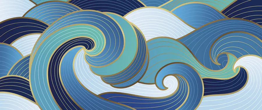 Fototapete Östliche Wellen u98590