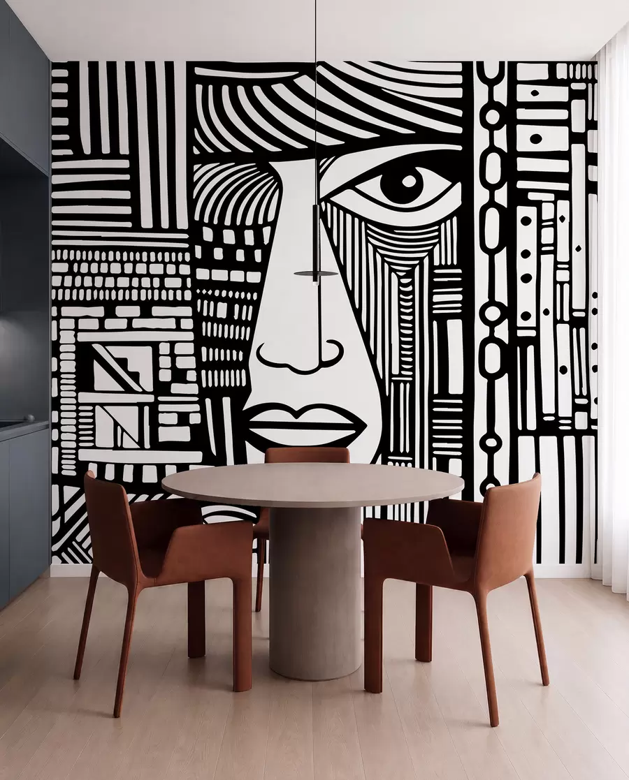 fototapeter Abstrakt ansigt u98713