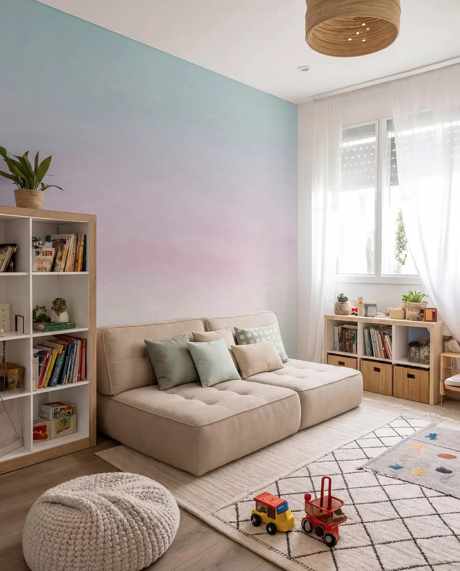 Murale Du rose au bleu en dégradé u98238