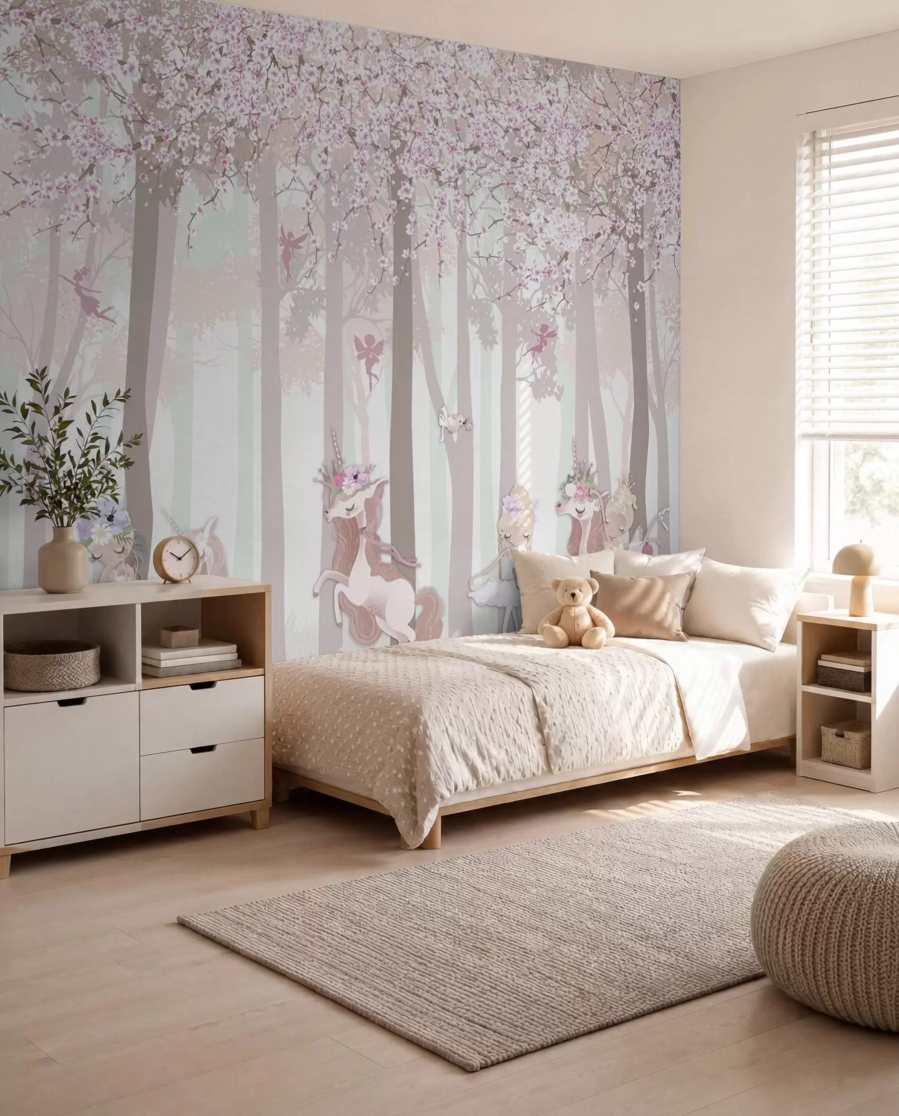 Murale Princesses au bois fleuri u98694
