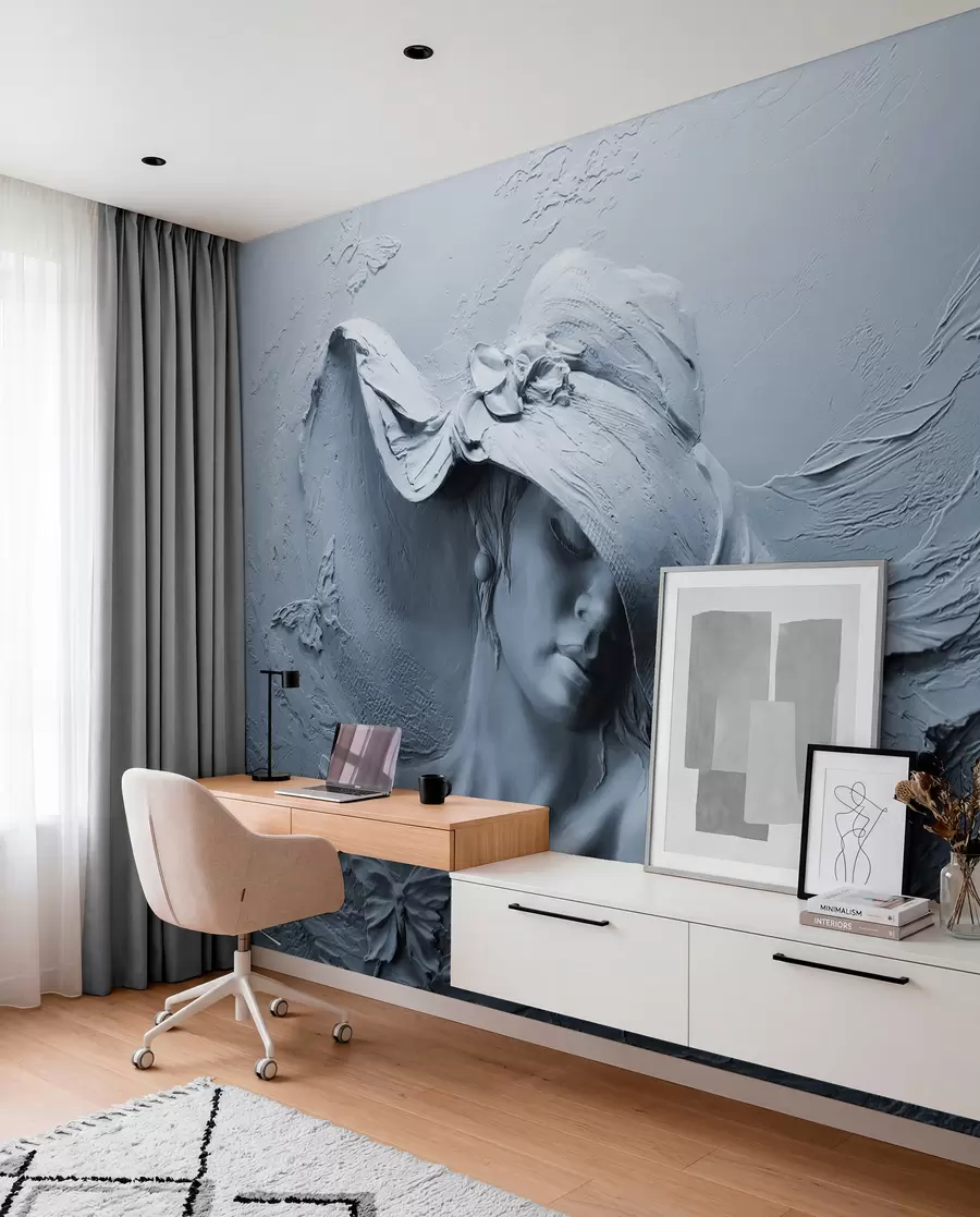 Fototapete Frau mit Hut 3D u62592v2