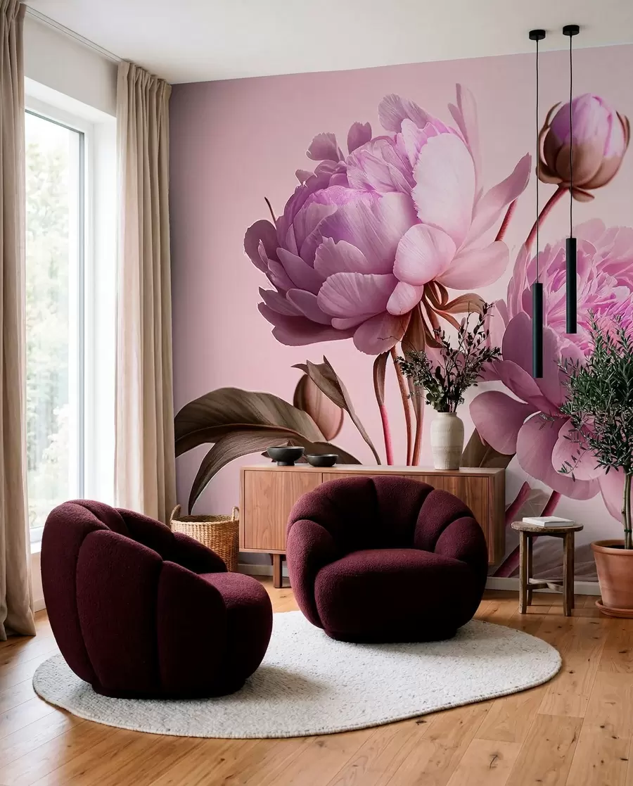 fototapeter akvarelblomster u70658v2