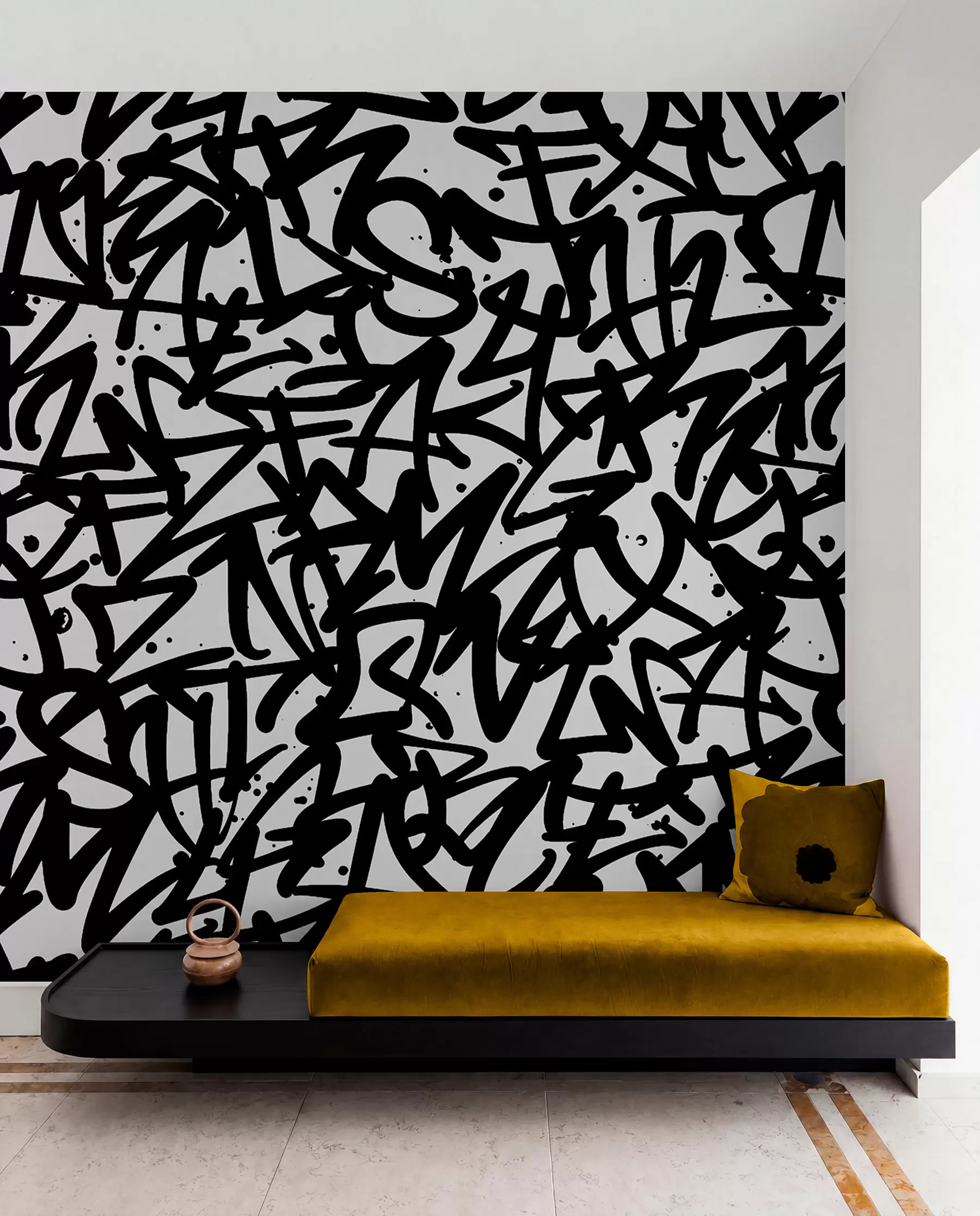 fototapeter Graffiti-følelser: Sort u99087v3