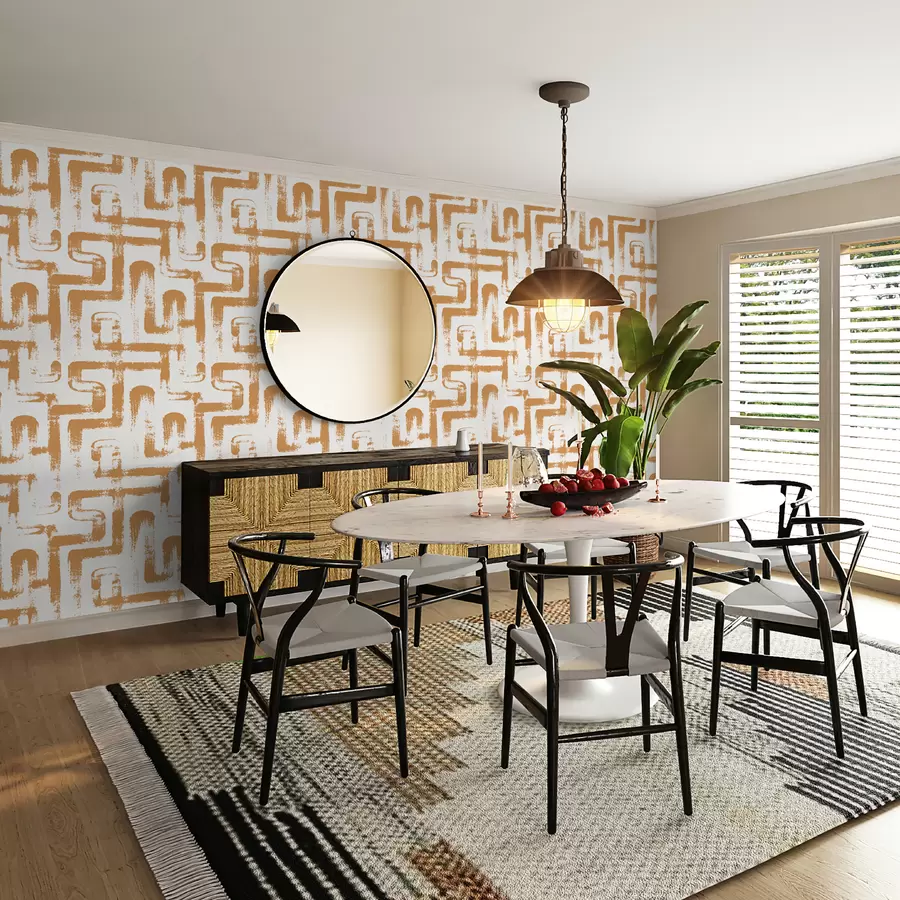 Murale Ligne magique : Orange u99091v2