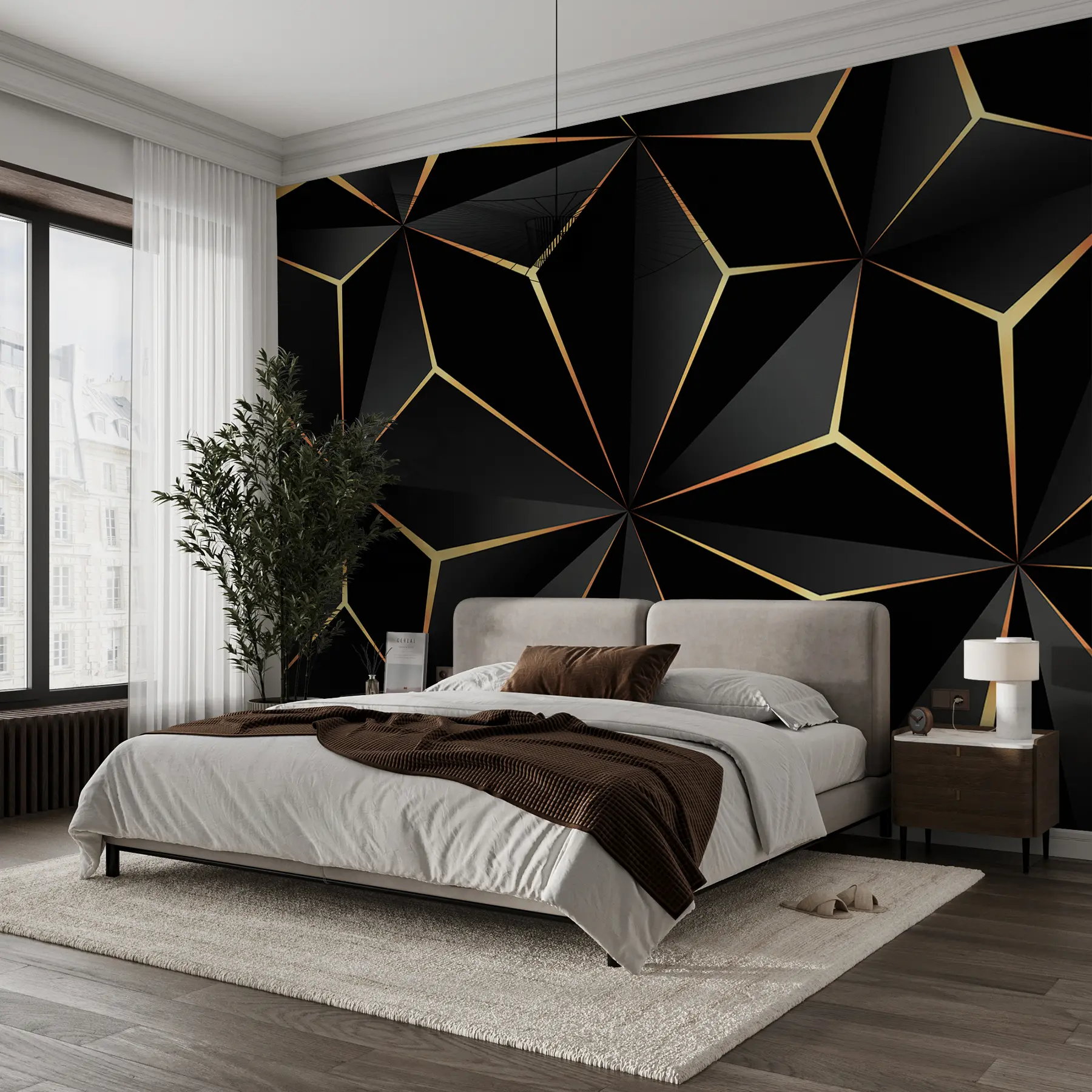 fototapeter Sort trekant u72104d2