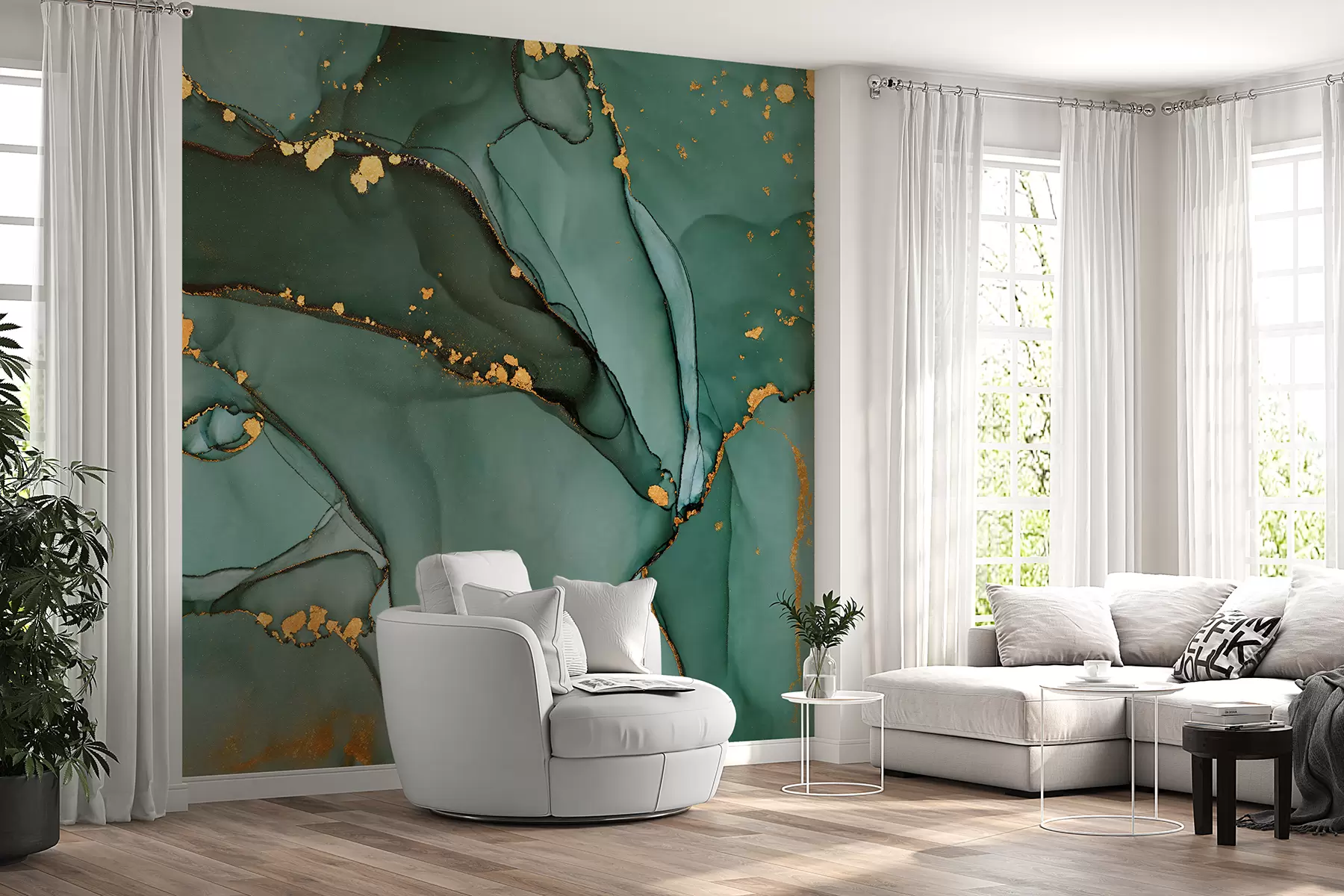 Murale Marbre Onyx de luxe avec fissures métalliques u50235d1