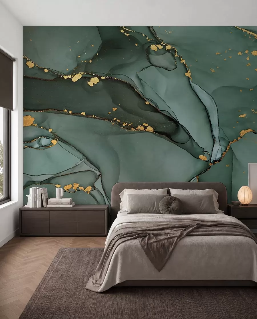 Murale Marbre Onyx de luxe avec fissures métalliques u50235d2