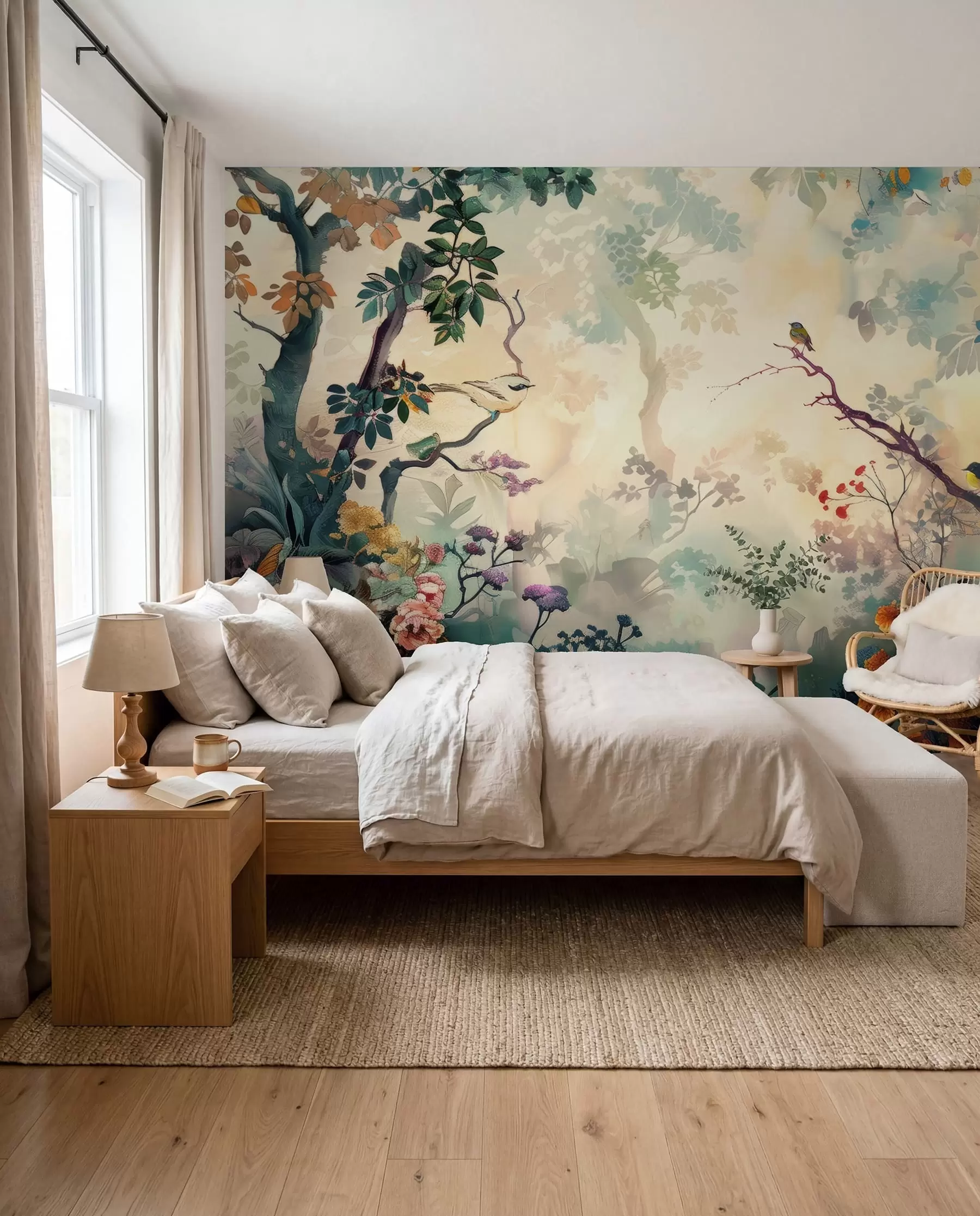 Murale Couleurs des bois en fleurs u99610