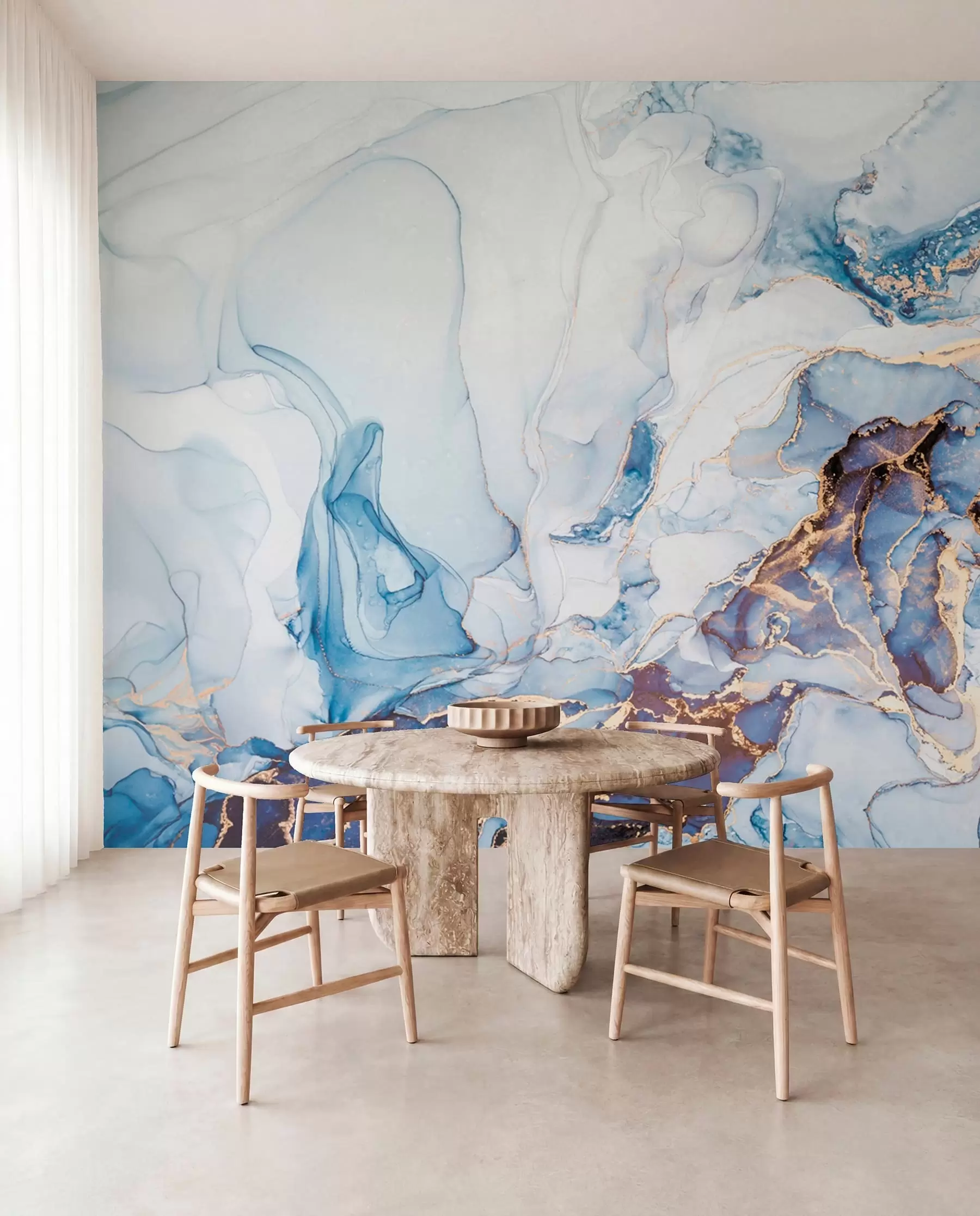 Murale Marbre bleu veiné de cuivre II u70767d2