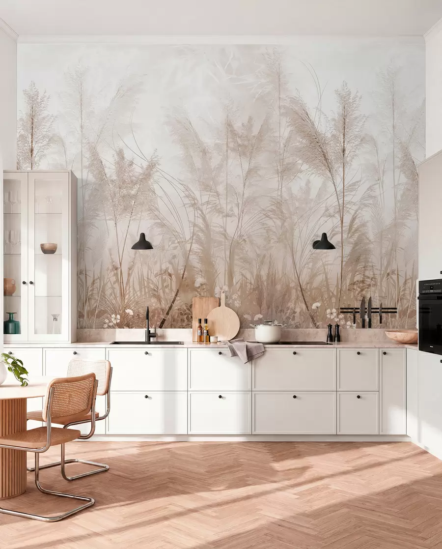 fototapeter Høje planter i pastelfarver u93903d2